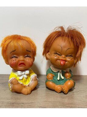 Vintage Moody Rubber Dolls Made in Hong Kong
